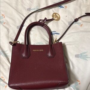 Michael Kors Red Mini Bag with Gold Accents